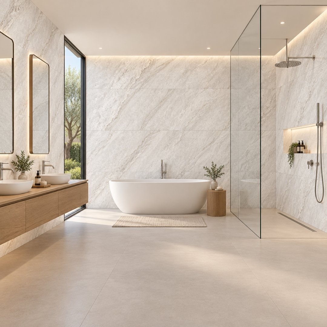 RSC - ROMAN WHITE, marble-look wall tile